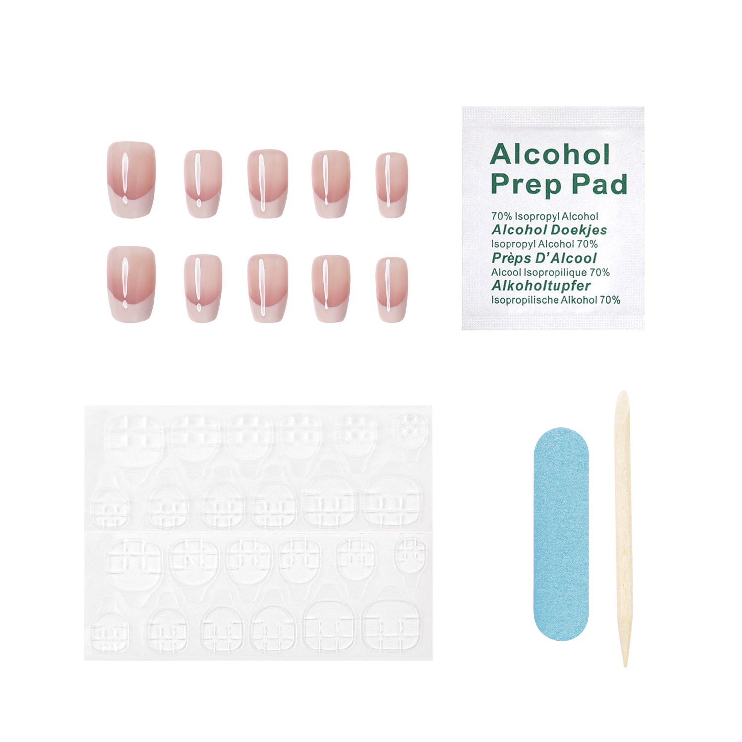 Blush Veil - Medium Square Press-On Nails