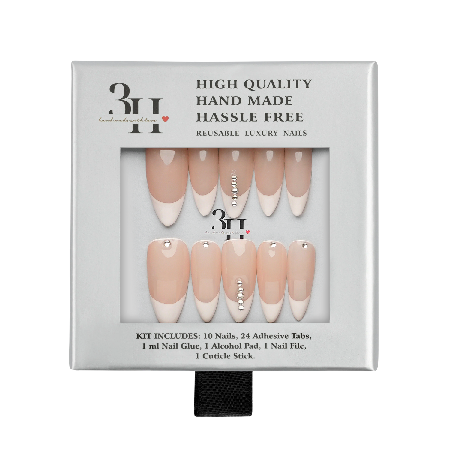 Champagne Gleam - Medium Almond Press-On Nails