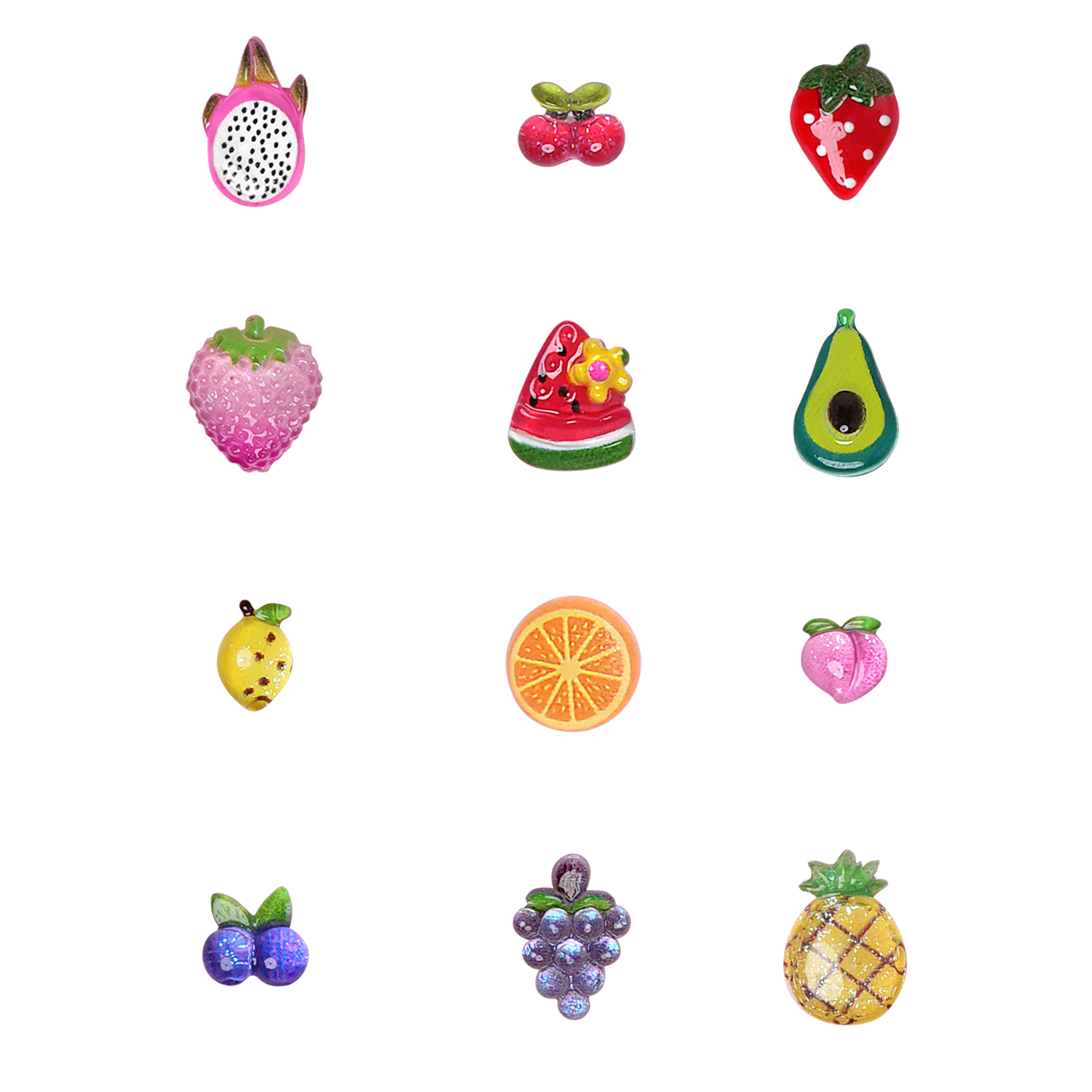 Juicy Fruit - 120+ Assorted Nail Charms