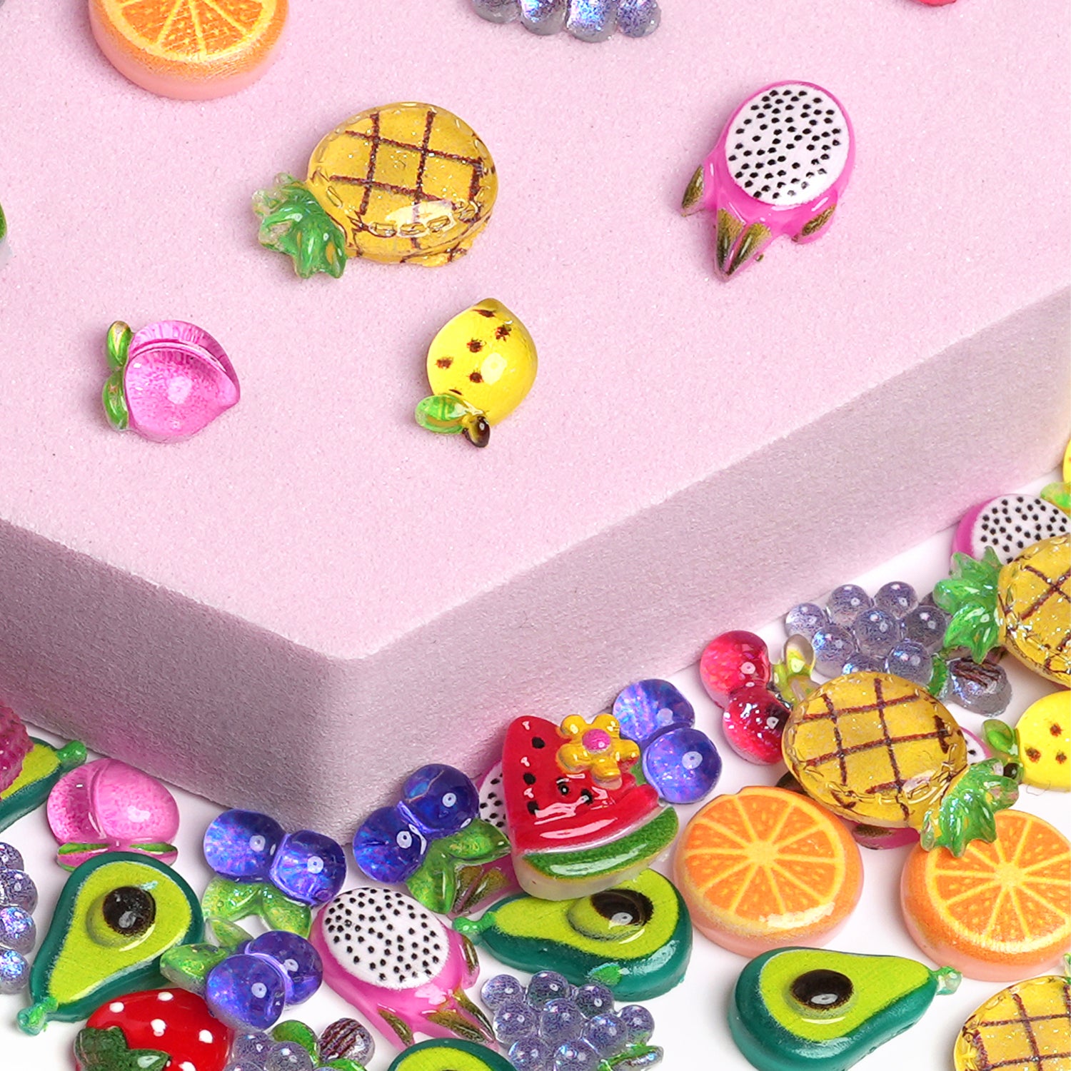 Juicy Fruit - 120+ Assorted Nail Charms