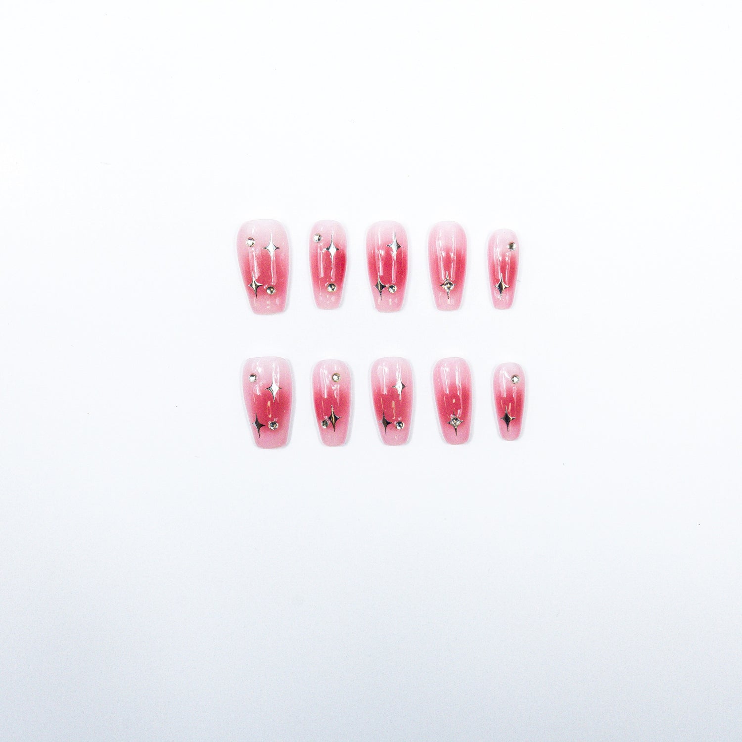 3H Luxury Handmade Press-on Nails - Pink Gem Precision Nails - 3H Nails