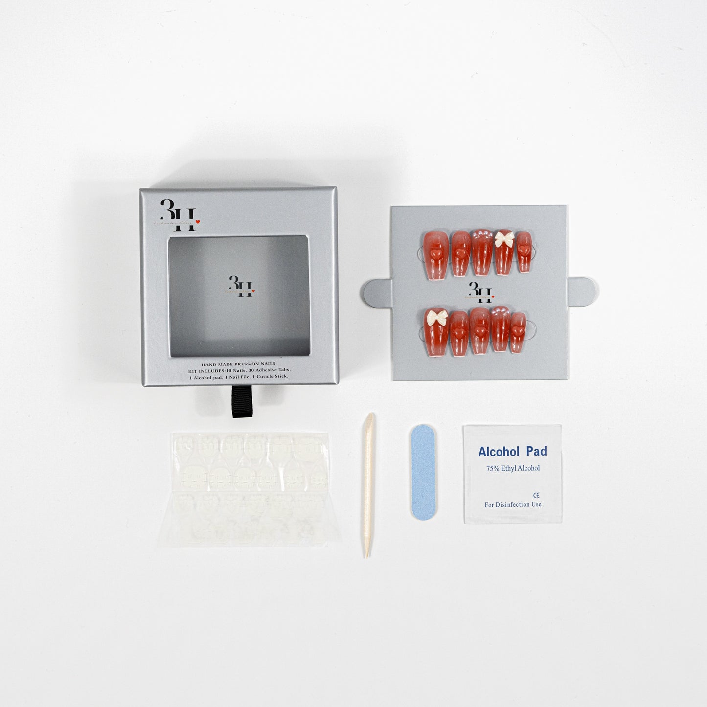 3H Luxury Handmade Press-on Nails - Rouge Bowtique Nails