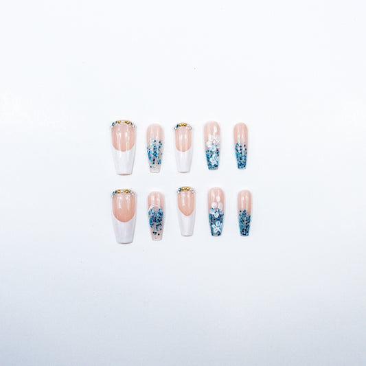 3H Luxury Handmade Press-on Nails - Celestial Cascade