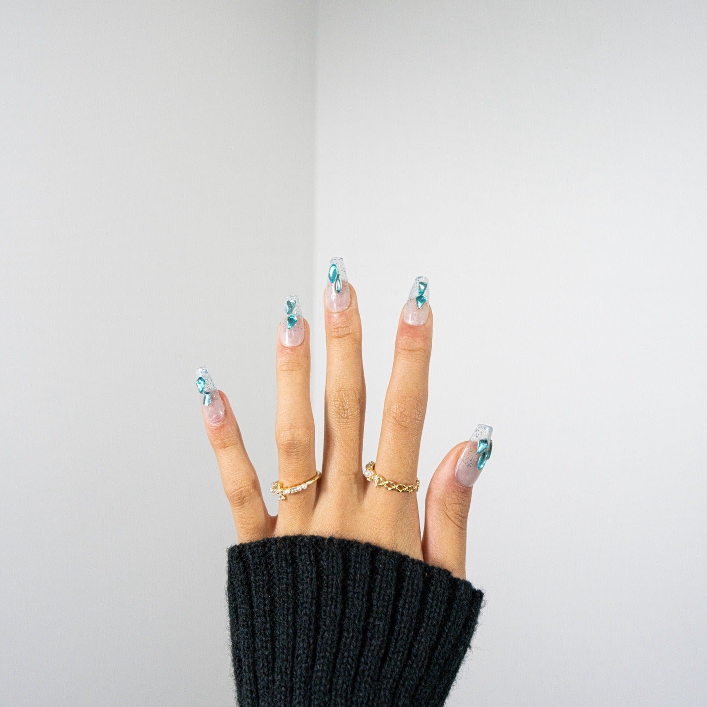 3H Luxury Handmade Press-on Nails - Aquatic Whispers