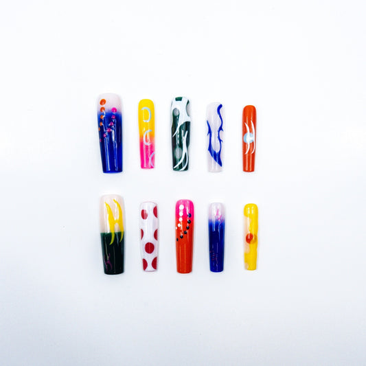 3H Luxury Handmade Press-on Nails - Whimsical Artistry