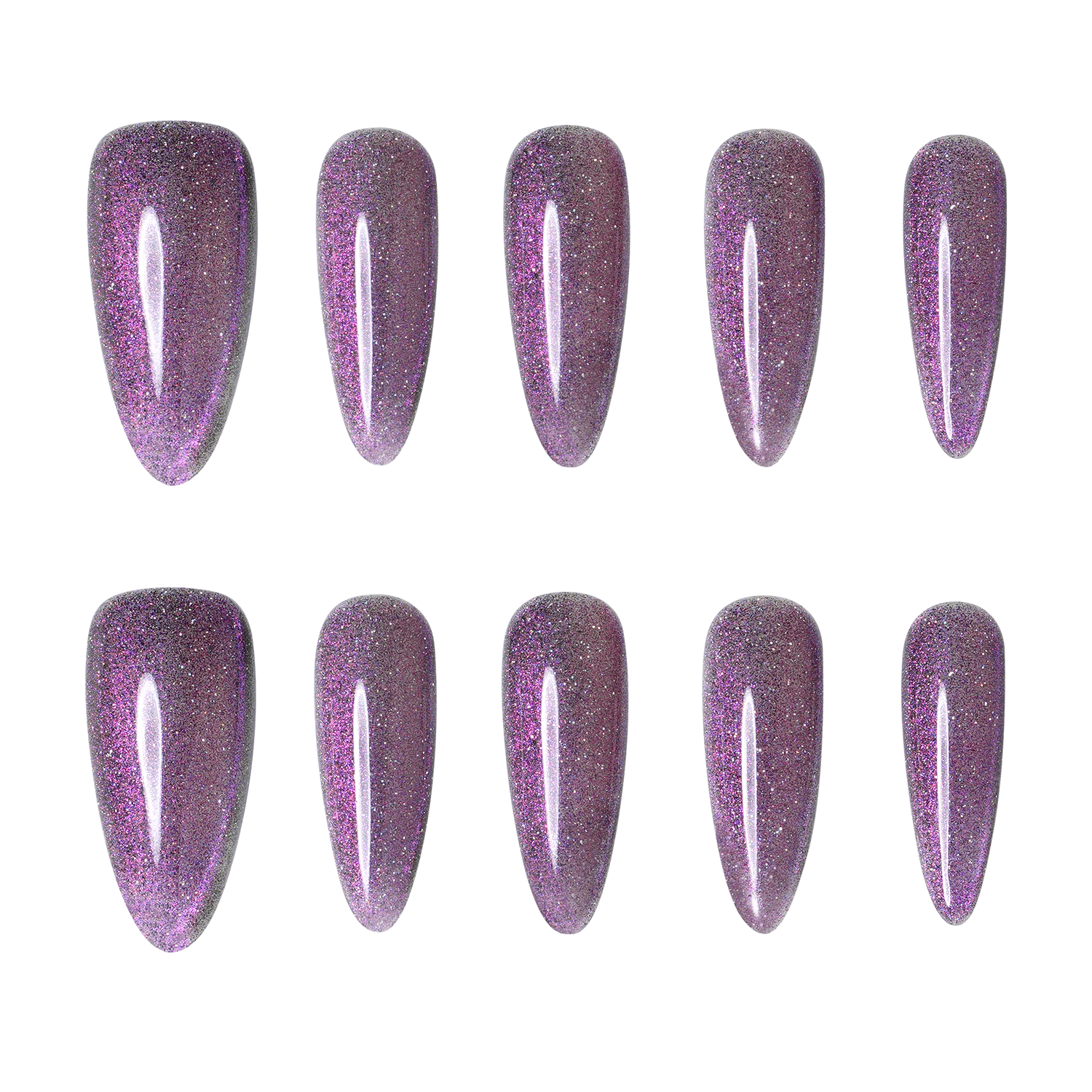 Lucid Azure – Almond Press-On Nails