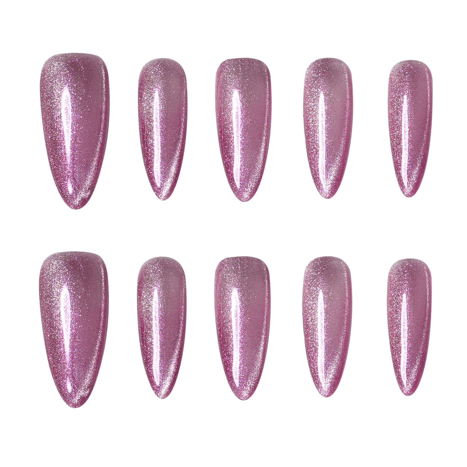 Lucid Rose – Almond Press-On Nails