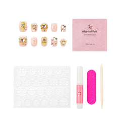 3H Luxury Handmade Press-on Nails - Jeweled Petals - 3H Nails