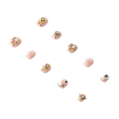 3H Luxury Handmade Press-on Nails - Jeweled Petals - 3H Nails