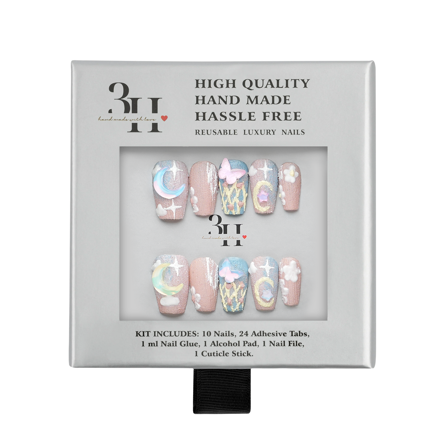 Celestial - Medium Coffin Press-On Nails