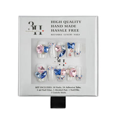 3H Luxury Handmade Press-on Nails - Crystal Blossom - 3H Nails