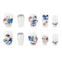 3H Luxury Handmade Press-on Nails - Crystal Blossom - 3H Nails