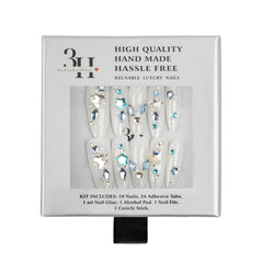 3H Luxury Handmade Press-on Nails - Midnight Spark - 3H Nails