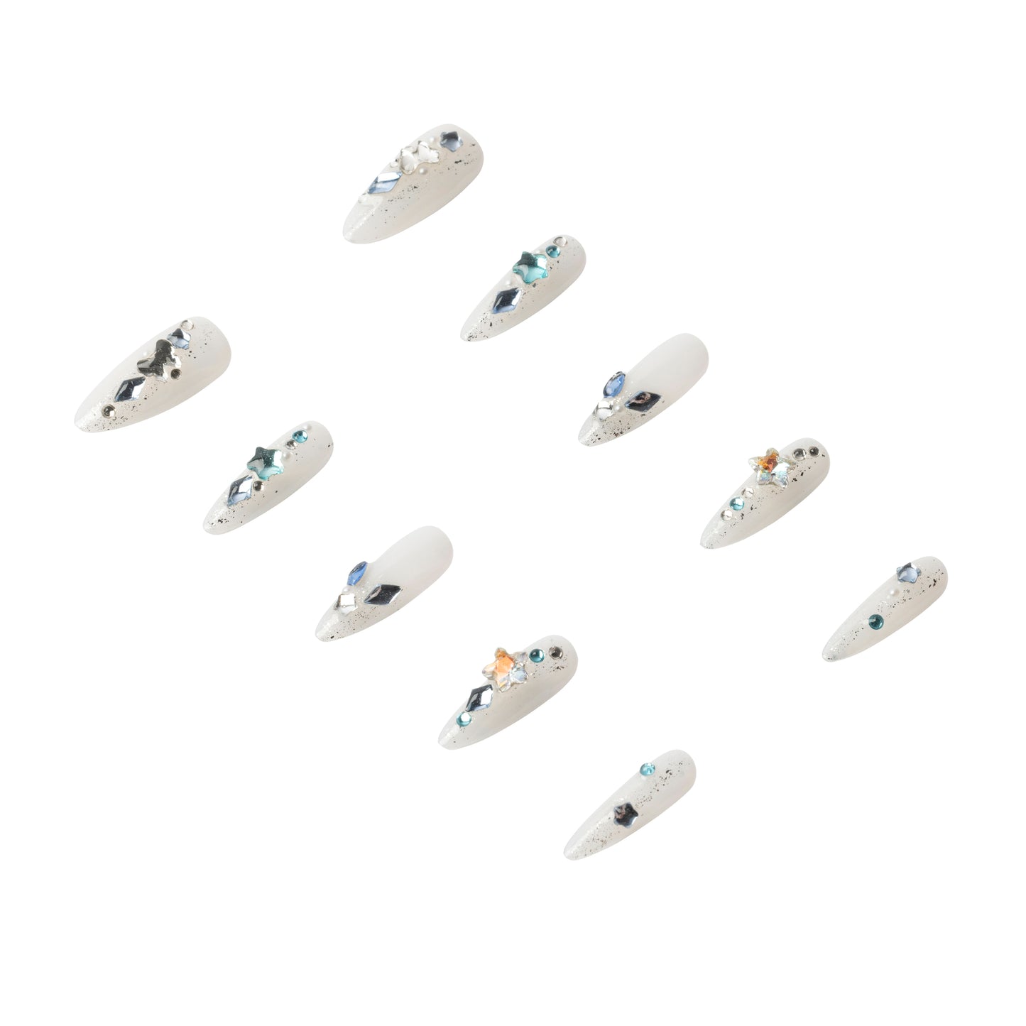 3H Luxury Handmade Press-on Nails - Midnight Spark