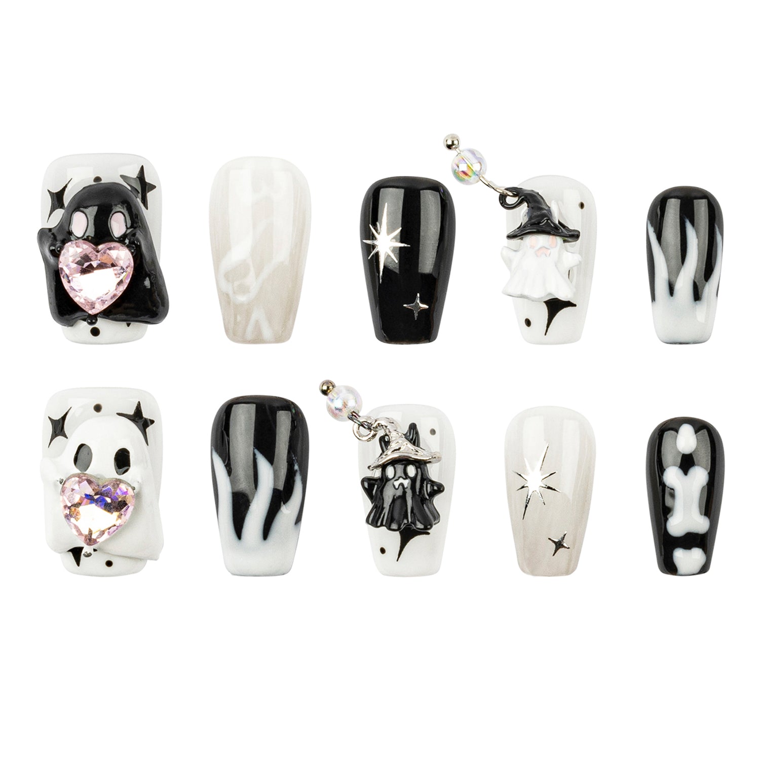 3H Luxury Handmade Press-on Nails - Spooky Starlight - 3H Nails