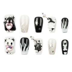 3H Luxury Handmade Press-on Nails - Spooky Starlight - 3H Nails