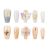 3H Luxury Handmade Press-on Nails - Butterfly-Charm - 3H Nails