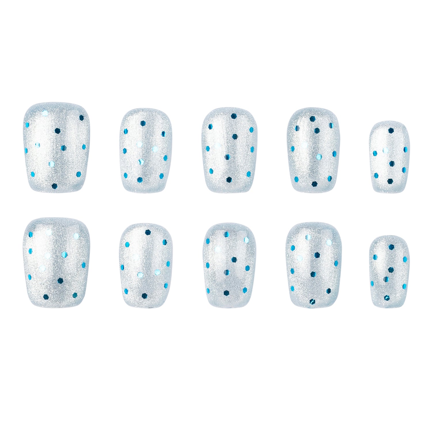 Handmade 3H Nails luxury press-on nails in design 1114, showcasing a stylish and elegant nail art on natural nails.