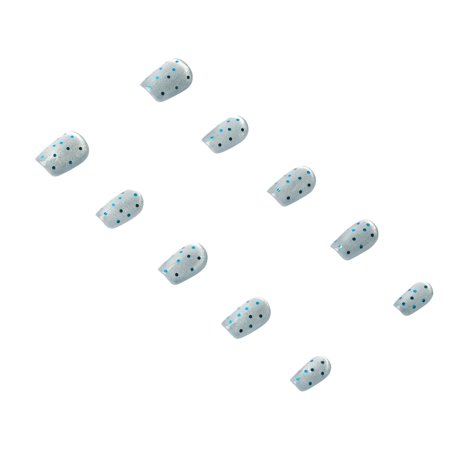 Handmade 3H Nails luxury press-on nails in design 1114, showcasing a stylish and elegant nail art on natural nails.