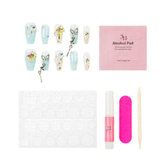 3H Luxury Handmade Press-on Nails - Crystal Butterfly - 3H Nails