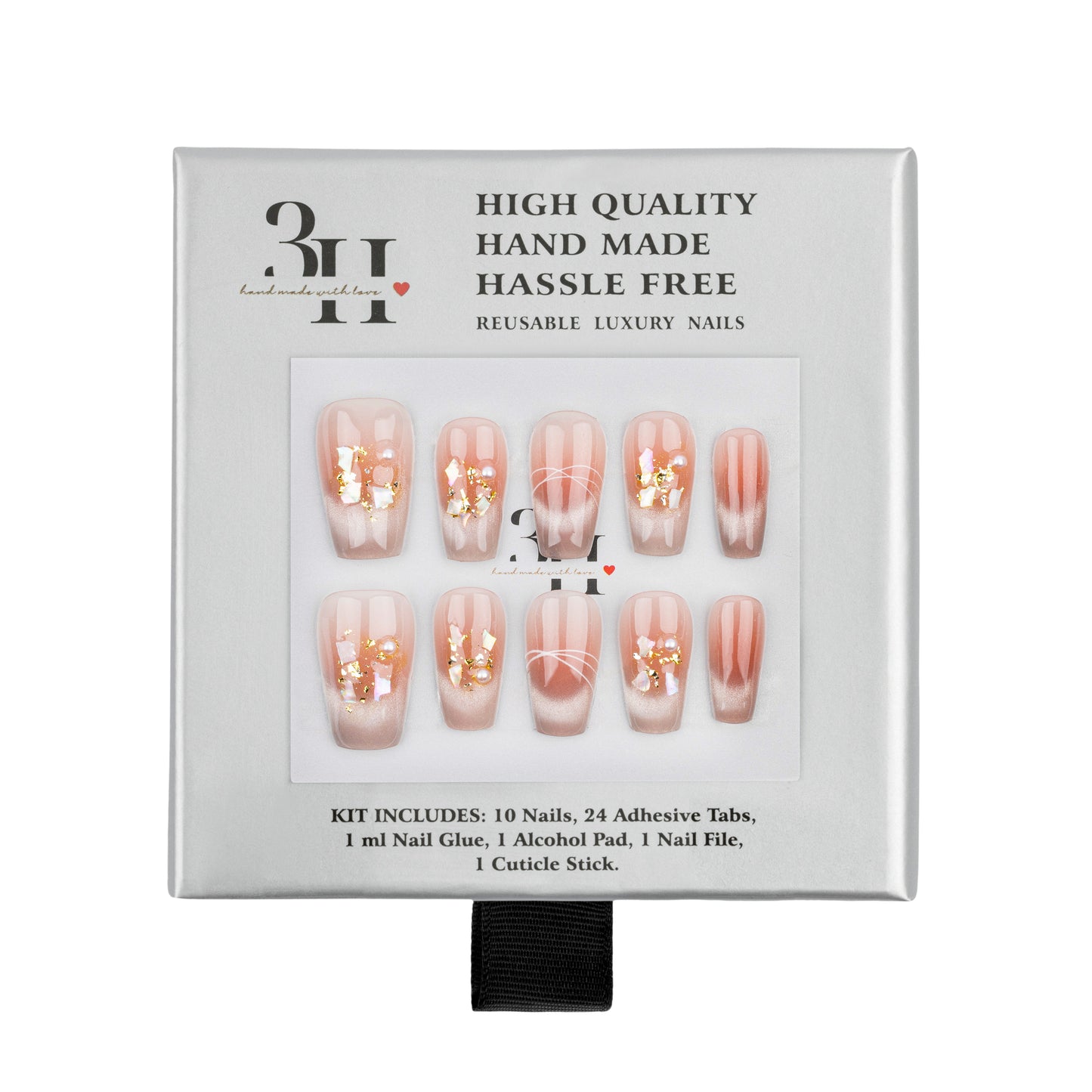 3H Luxury Handmade Press-on Nails - Rosy Glow
