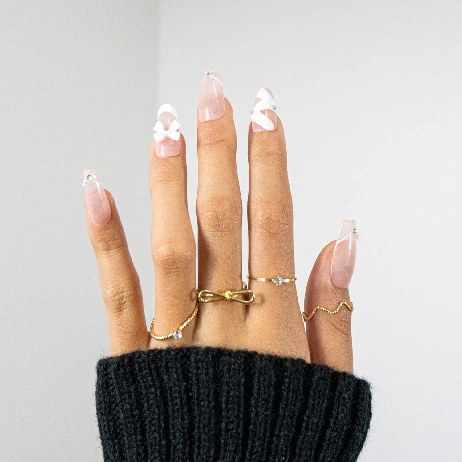 3H Luxury Handmade Press-on Nails - Blush Ballet - 3H Nails