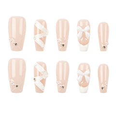 3H Luxury Handmade Press-on Nails - Blush Ballet - 3H Nails