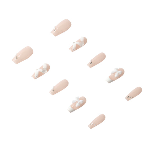 3H Luxury Handmade Press-on Nails - Blush Ballet