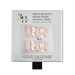 3H Luxury Handmade Press-on Nails - Blush Ballet - 3H Nails