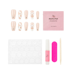 3H Luxury Handmade Press-on Nails - Blush Ballet - 3H Nails