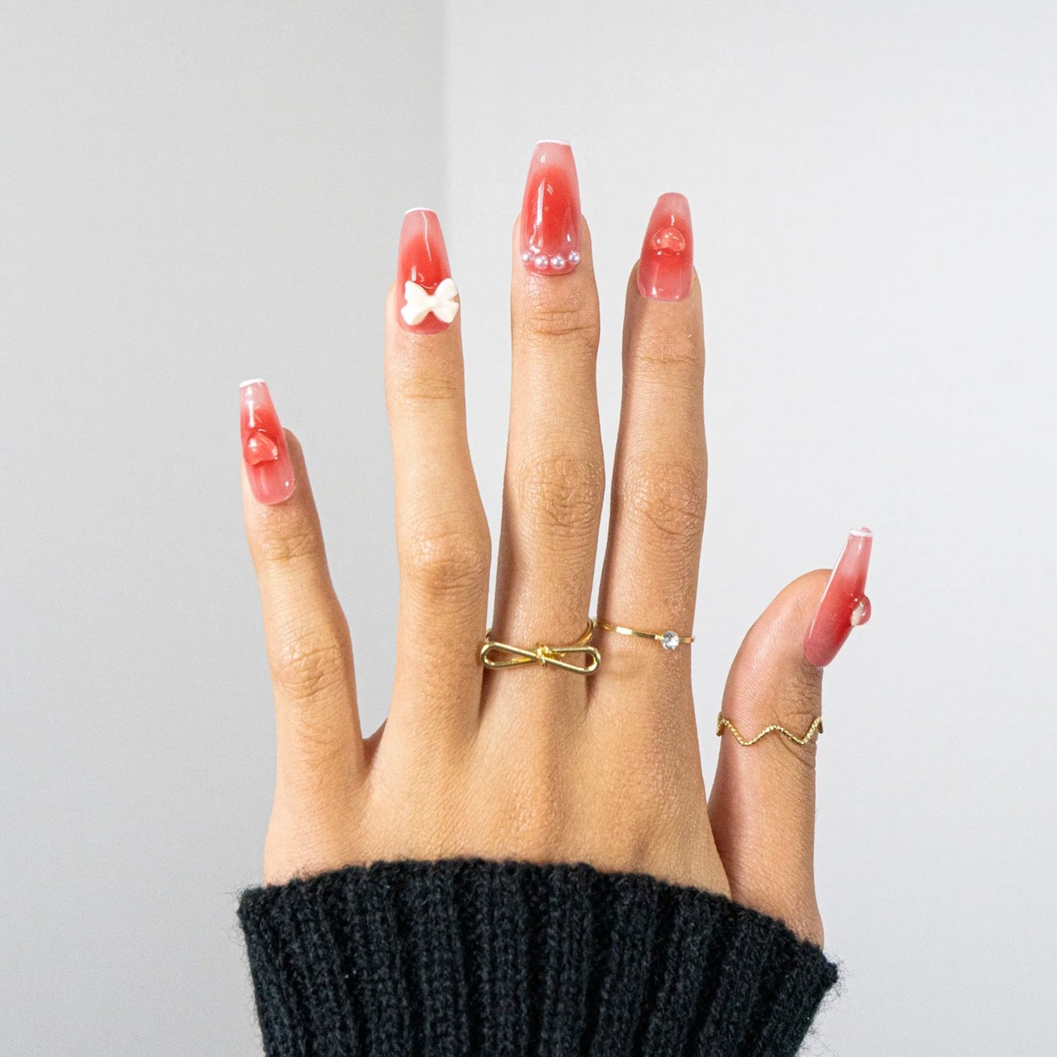 3H Luxury Handmade Press-on Nails - Rouge Bowtique Nails - 3H Nails
