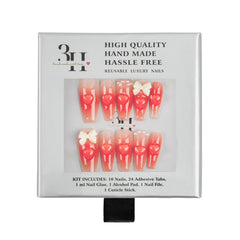 3H Luxury Handmade Press-on Nails - Rouge Bowtique Nails - 3H Nails