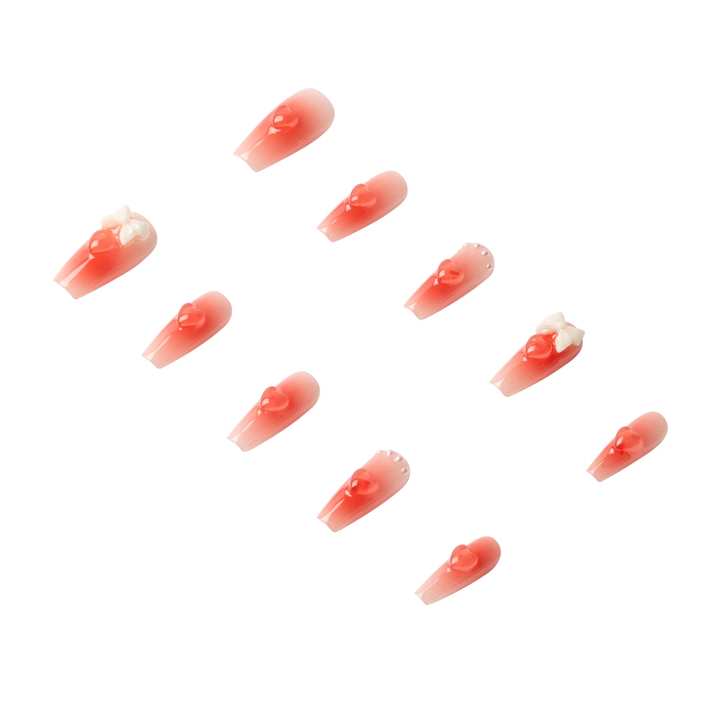 3H Luxury Handmade Press-on Nails - Rouge Bowtique Nails