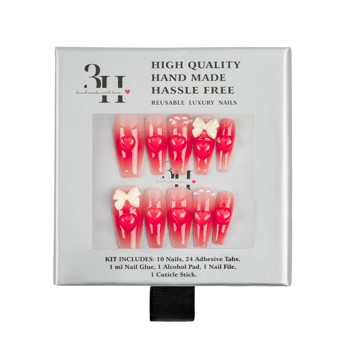 3H Luxury Handmade Press-on Nails - Rouge Bowtique Nails