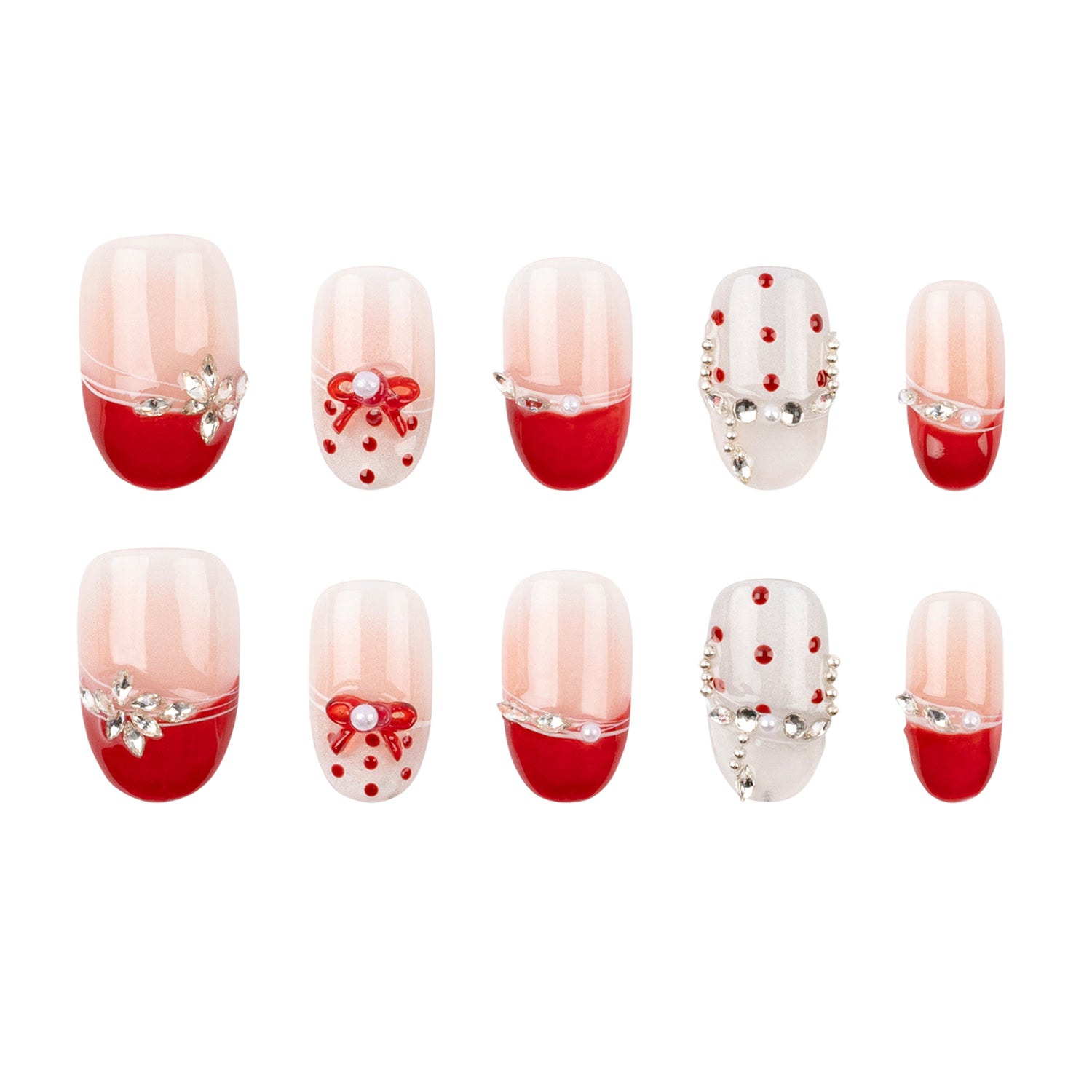 3H Luxury Handmade Press-on Nails - Cherry Kiss - 3H Nails