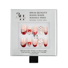 3H Luxury Handmade Press-on Nails - Cherry Kiss - 3H Nails
