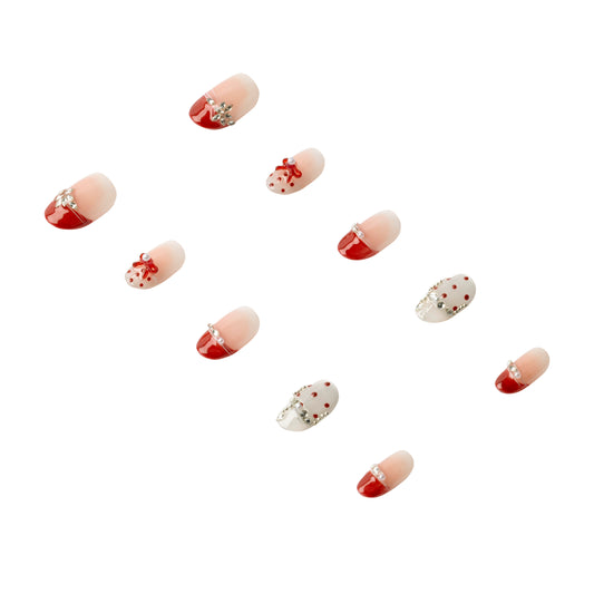 3H Luxury Handmade Press-on Nails - Cherry Kiss