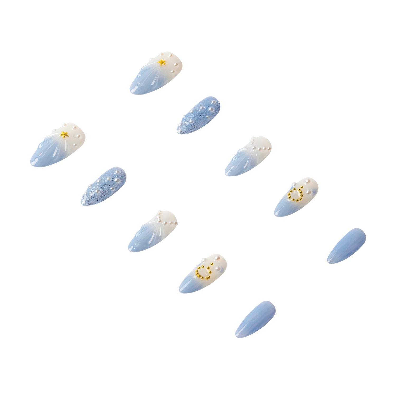 3H Luxury Handmade Press-on Nails - Starry Sapphire - 3H Nails