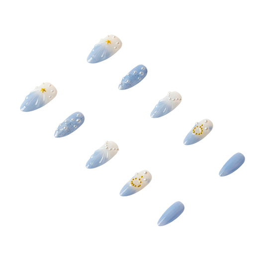 3H Luxury Handmade Press-on Nails - Starry Sapphire