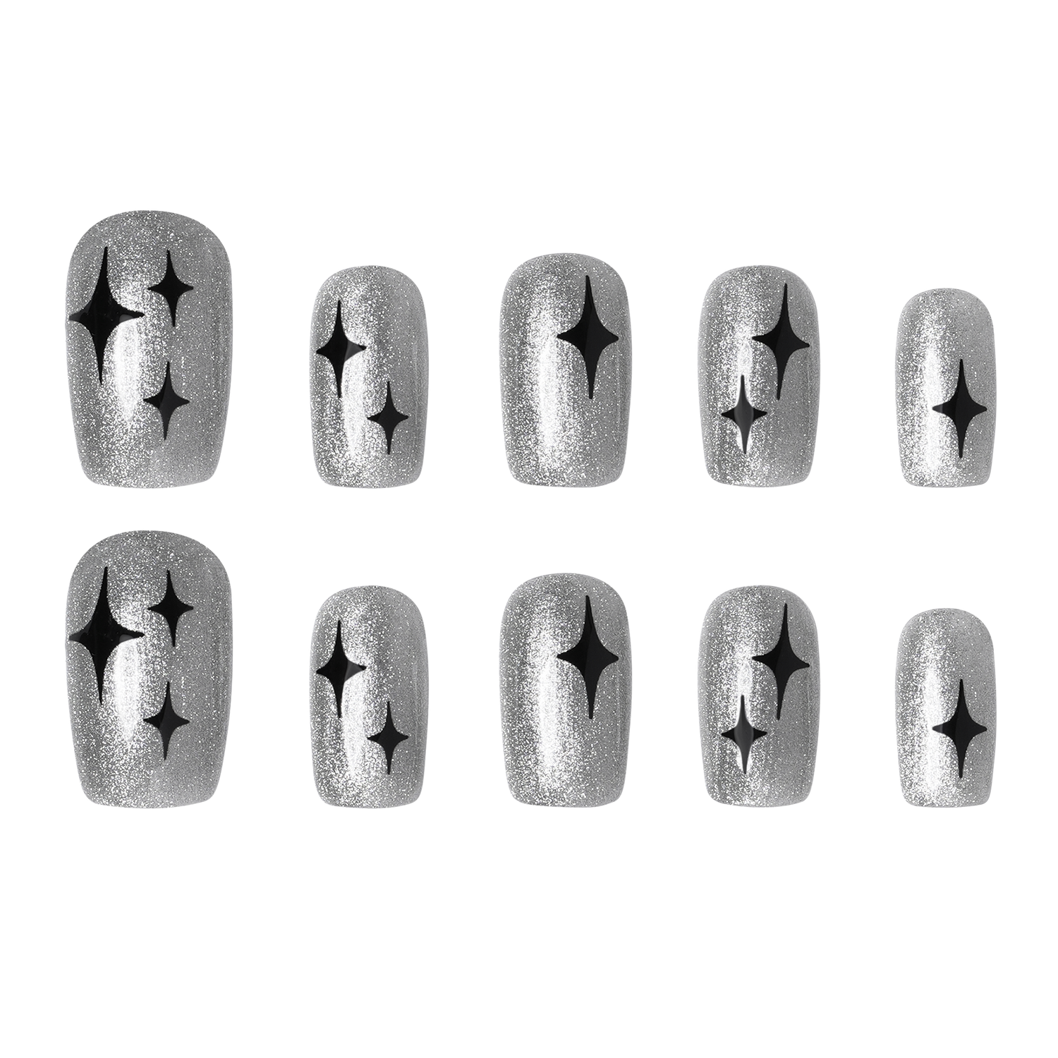Stellar Silhouette - Medium Square Press-On Nails