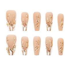 3H Luxury Handmade Press-on Nails - Fall Fields - 3H Nails