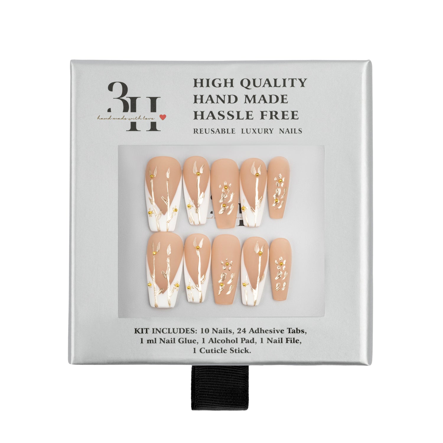 3H Luxury Handmade Press-on Nails - Fall Fields - 3H Nails
