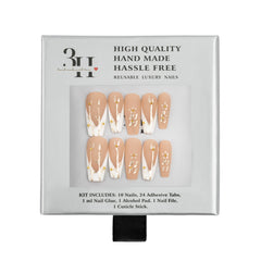 3H Luxury Handmade Press-on Nails - Fall Fields - 3H Nails
