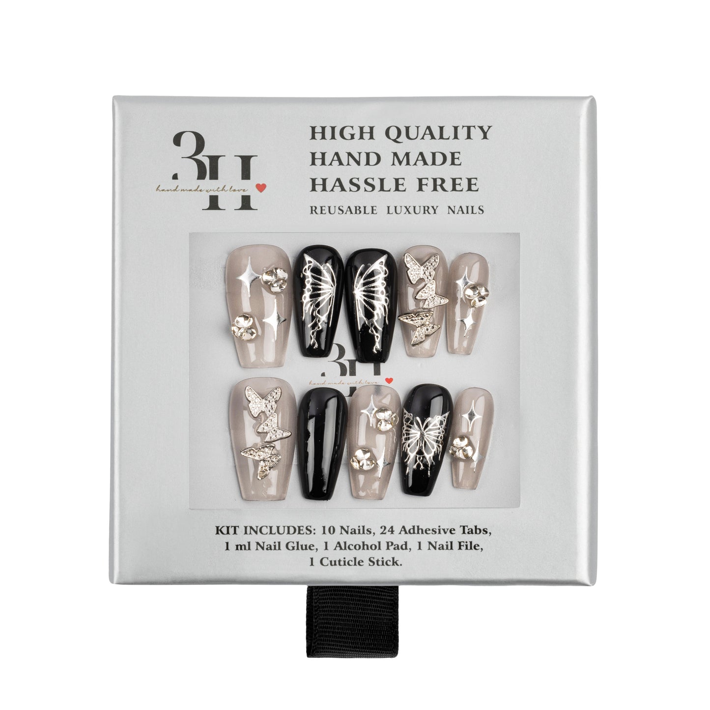 3H Luxury Handmade Press-on Nails - Mystic Butterfly