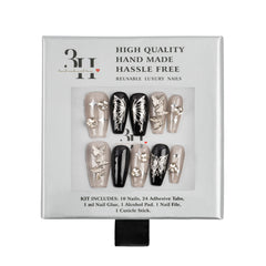 3H Luxury Handmade Press-on Nails - Mystic Butterfly - 3H Nails
