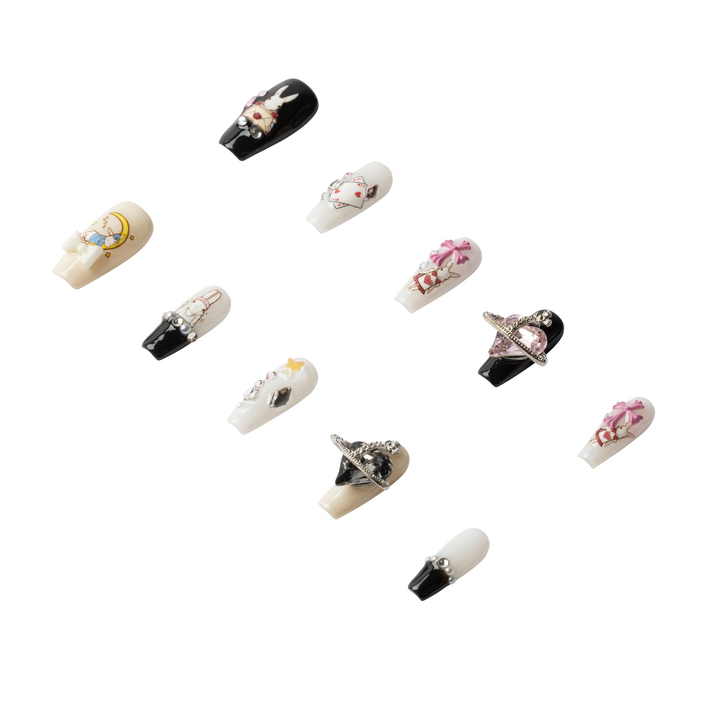 3H Luxury Handmade Press-on Nails - Whimsical Charm