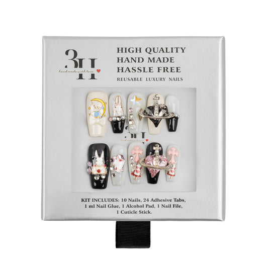 3H Luxury Handmade Press-on Nails - Whimsical Charm