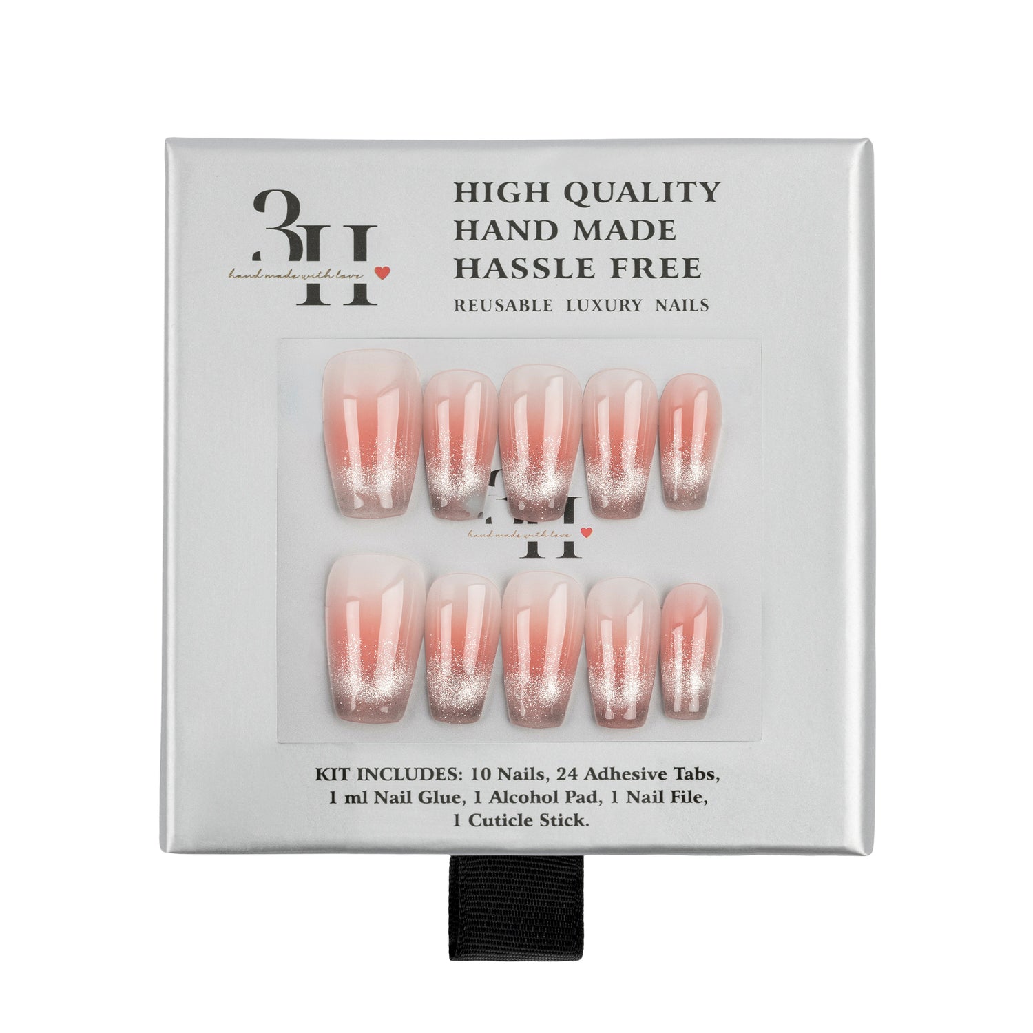 3H Luxury Handmade Press-on Nails - Classic Ombre Elegance - 3H Nails