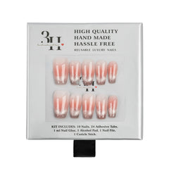 3H Luxury Handmade Press-on Nails - Classic Ombre Elegance - 3H Nails