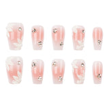 Handmade 3H Nails luxury press-on nails with a stylish 1308 design, showcasing a sleek, elegant nail art pattern.